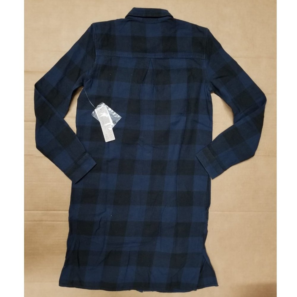 Vans Brigada Midi Womens Button Down Dress Blue - Picture 2 of 3